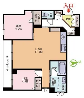 ヴェスプッチ【1階】の間取り