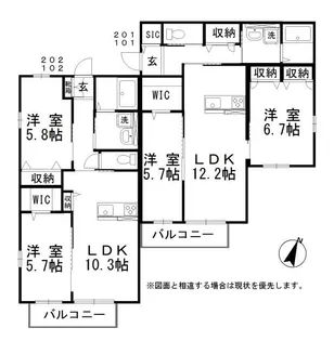 サンハイムS【2階】の間取り