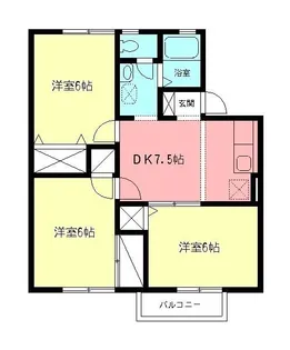 ソシアレジデンスB【2階】の間取り