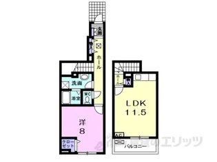 アヴニール・セカンド【1階】の間取り
