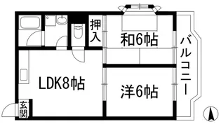 緑丘パイナス【1階】の間取り