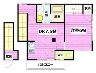 リバーサイド中野東【2階】の間取り