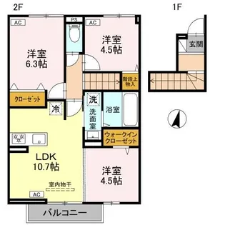 ブレイブコート【2階】の間取り