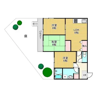 白峯グランドハイツ【1階】の間取り