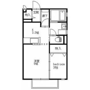 フォンテーヌ・コリーヌB【2階】の間取り