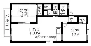 イーストアヴェニュー【2階】の間取り