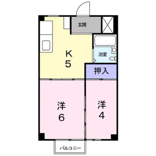 シングルハウスK【2階】の間取り