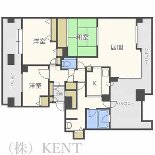 ジェルム宮の沢【12階】の間取り