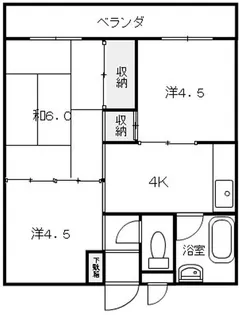 海老園春秋マンション【5階】の間取り