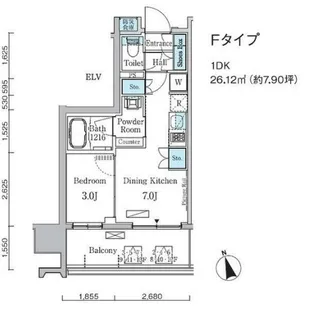 東京都中央区湊2【マンション】の間取り