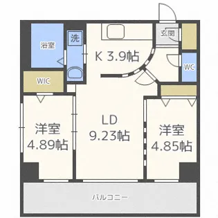 北海道札幌市中央区北四条西15【マンション】の間取り
