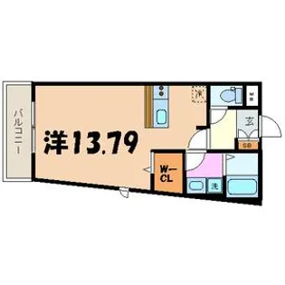 レジデンスサルバトーレ【1階】の間取り