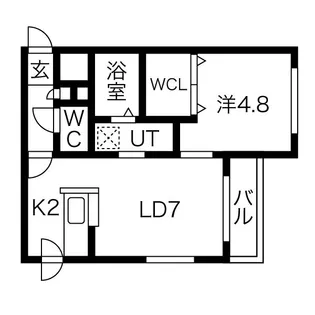 北海道札幌市西区西町北17【マンション】の間取り