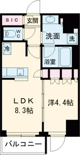 クレストコート旗の台【2階】の間取り