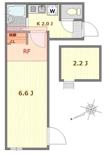 サザンロード江北【3階】の間取り