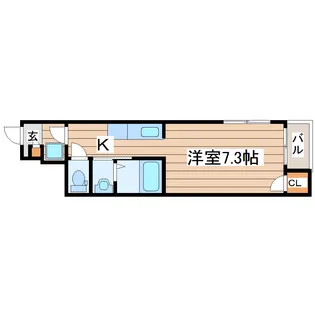 プランドール銀杏町【1階】の間取り