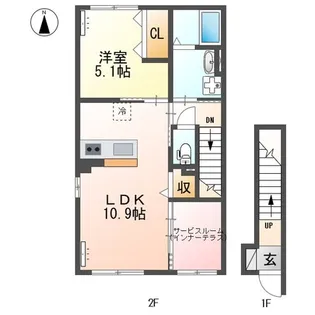 レオン【1階】の間取り