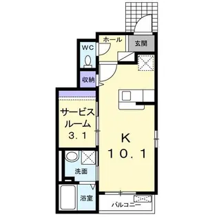 チェリーメゾン【1階】の間取り