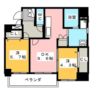 プライムコート【2階】の間取り