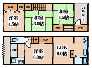 大阪府東大阪市加納7【一戸建】の間取り