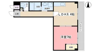 1LDKの間取り画像