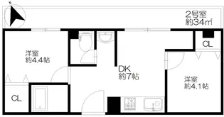 埼玉県川口市並木1【マンション】の間取り