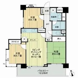 ライオンズマンション荻窪第8【5階】の間取り