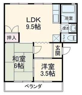 サントピア幸【2階】の間取り