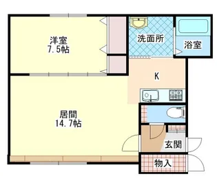 ラムダピスキウム【1階】の間取り