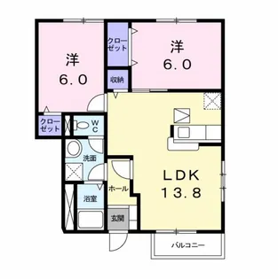 サンガーデンB【1階】の間取り