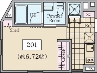 ReveResidence中野坂上II【2階】の間取り