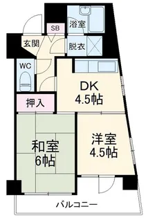 ライオンズマンション千葉東【11階】の間取り