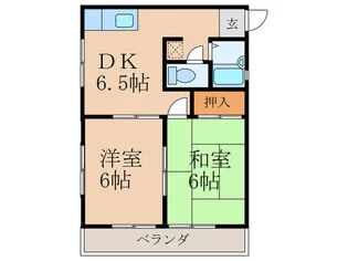 グリーンハイツ小嶺【1階】の間取り