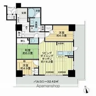 岐阜シティタワー43【18階】の間取り