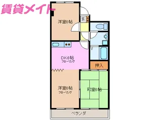 コーポたかす【2階】の間取り