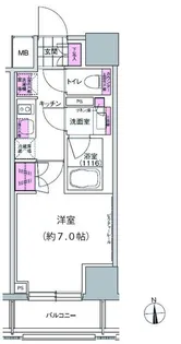 プレジリア東日本橋【4階】の間取り
