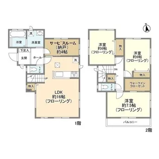 千葉県松戸市上矢切【一戸建】の間取り