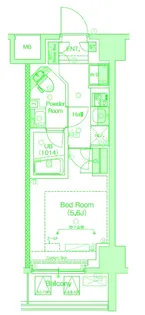 エストゥルース横浜蒔田【6階】の間取り