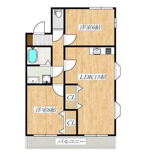メゾンクレール【2階】の間取り