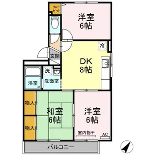 プレミール・ドミ【1階】の間取り