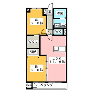 ベッラ・ビスタ【2階】の間取り