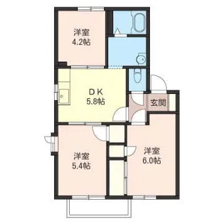 メゾンテルキB【2階】の間取り