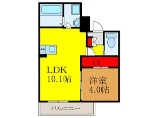 ミルーナヒルズ茨木【3階】の間取り