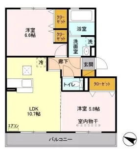 ボヌールおおたかの森I【2階】の間取り