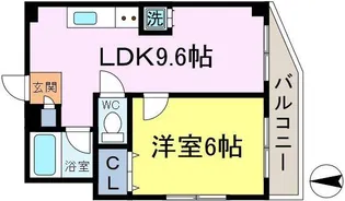 クレストヒルズ新小岩駅前【6階】の間取り