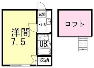 レオパレス焼津【1階】の間取り