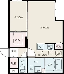 アルファスクエア平岸EAST【4階】の間取り