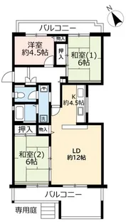 URアミティ学園西町【1階】の間取り