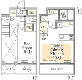 IPSE神楽坂(イプセ神楽坂)【1階】の間取り