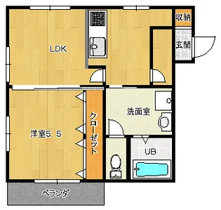 フラッツ千葉【4階】の間取り